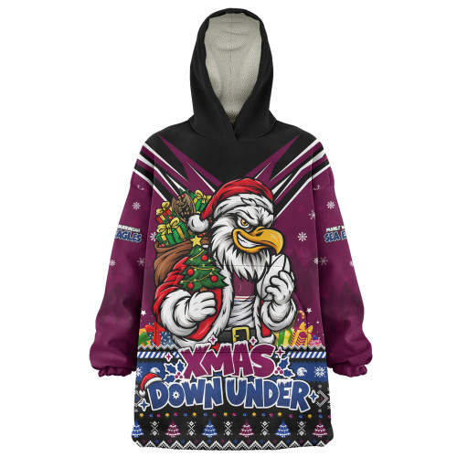 Manly Warringah Sea Eagles Snug Hoodie Aussie Santa Christmas Joy For Festive Celebrations