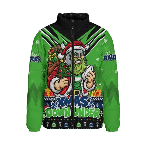 Canberra Raiders Padded Jacket Aussie Santa Christmas Joy For Festive Celebrations