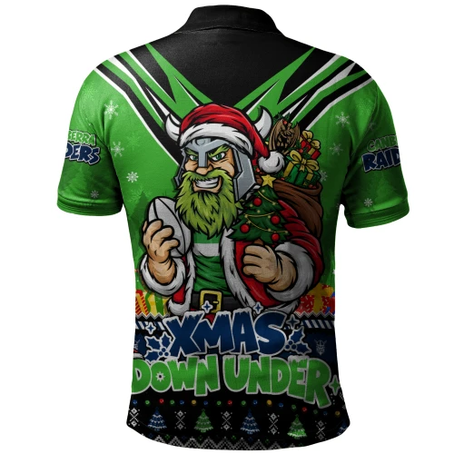 Canberra Raiders Polo Shirt Aussie Santa Christmas Joy For Festive Celebrations