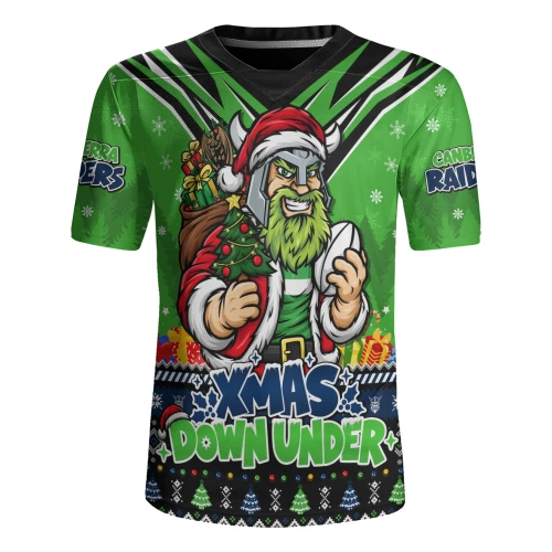 Canberra Raiders Rugby Jersey Aussie Santa Christmas Joy For Festive Celebrations