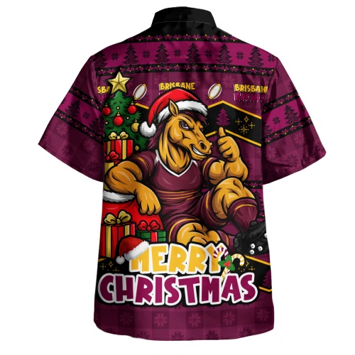 Brisbane Broncos Hawaiian Shirt Christmas Glory And Timeless Team Pride Personalised Edition