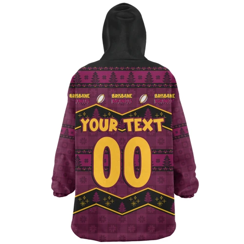 Brisbane Broncos Snug Hoodie Christmas Glory And Timeless Team Pride Personalised Edition