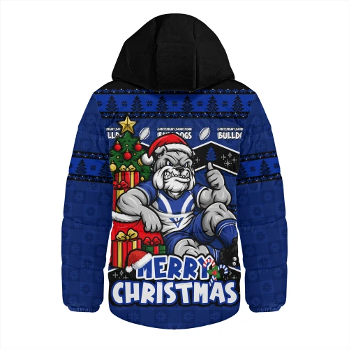 Canterbury-Bankstown Bulldogs Hooded Padded Jacket Christmas Glory And Timeless Team Pride Personalised Edition