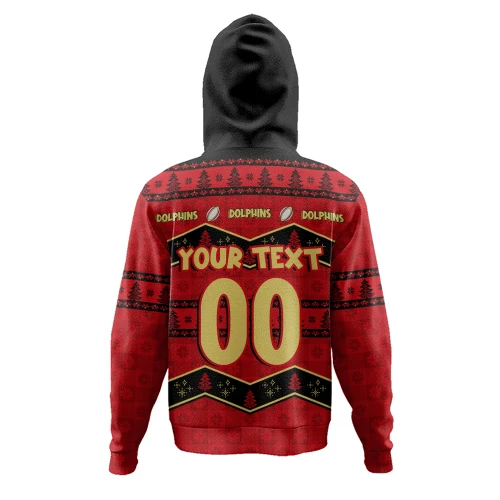 Redcliffe Dolphins Hoodie Christmas Glory And Timeless Team Pride Personalised Edition