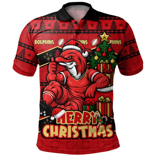 Redcliffe Dolphins Polo Shirt Christmas Glory And Timeless Team Pride Personalised Edition