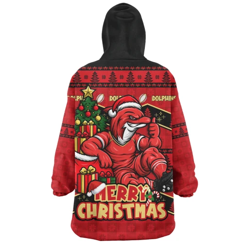 Redcliffe Dolphins Snug Hoodie Christmas Glory And Timeless Team Pride Personalised Edition