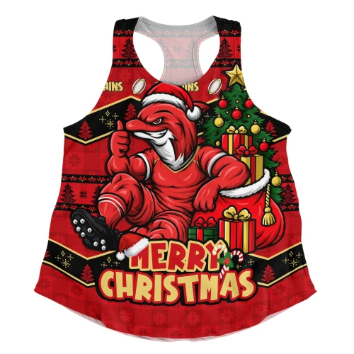 Redcliffe Dolphins Women Racerback Tank Christmas Glory And Timeless Team Pride Personalised Edition
