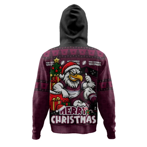 Manly Warringah Sea Eagles Hoodie Christmas Glory And Timeless Team Pride Personalised Edition