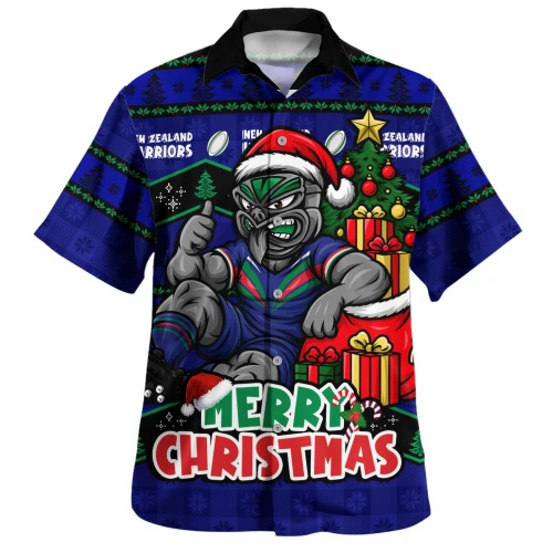 New Zealand Warriors Hawaiian Shirt Christmas Glory And Timeless Team Pride Personalised Edition
