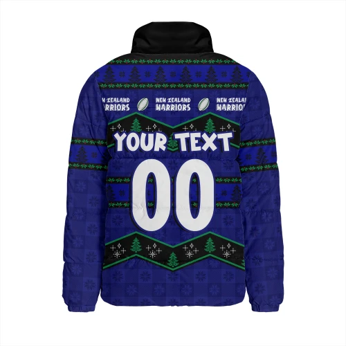 New Zealand Warriors Padded Jacket Christmas Glory And Timeless Team Pride Personalised Edition