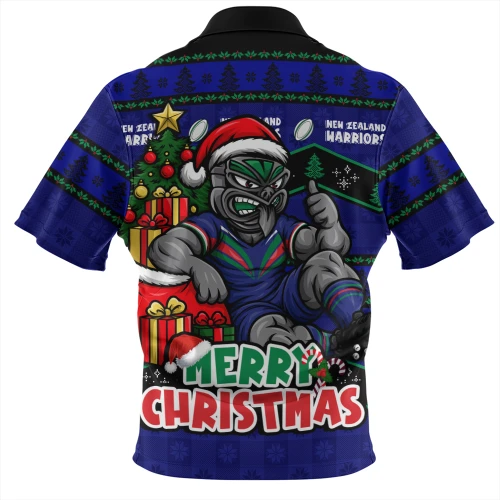 New Zealand Warriors Zip Polo Shirt Christmas Glory And Timeless Team Pride Personalised Edition