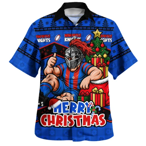 Newcastle Knights Hawaiian Shirt Christmas Glory And Timeless Team Pride Personalised Edition