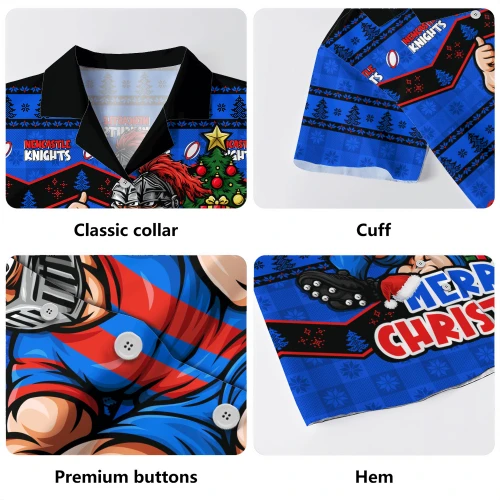 Newcastle Knights Hawaiian Shirt Christmas Glory And Timeless Team Pride Personalised Edition