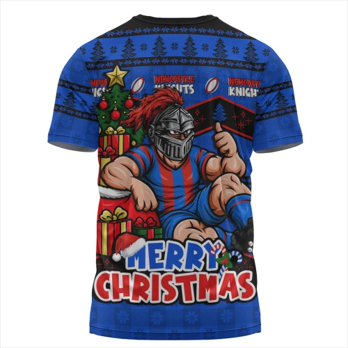 Newcastle Knights T-Shirt Christmas Glory And Timeless Team Pride Personalised Edition