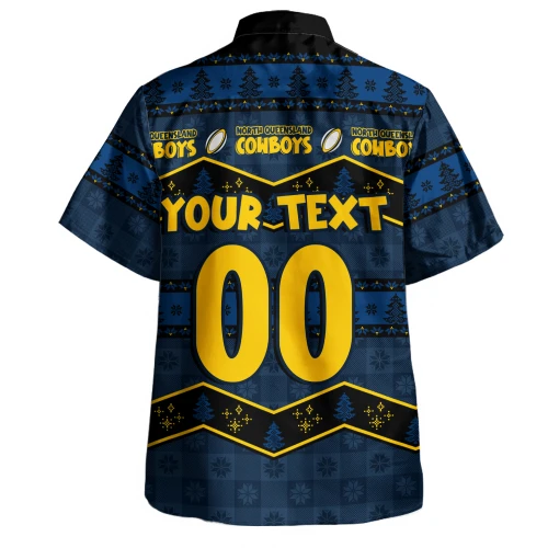 North Queensland Cowboys Hawaiian Shirt Christmas Glory And Timeless Team Pride Personalised Edition