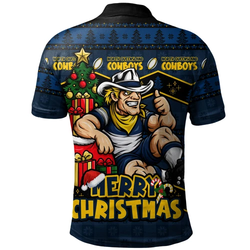 North Queensland Cowboys Polo Shirt Christmas Glory And Timeless Team Pride Personalised Edition