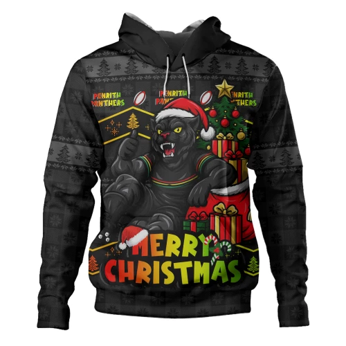 Penrith Panthers Hoodie Christmas Glory And Timeless Team Pride Personalised Edition