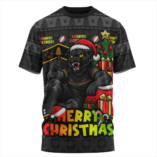 Penrith Panthers T-Shirt Christmas Glory And Timeless Team Pride Personalised Edition