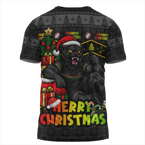 Penrith Panthers T-Shirt Christmas Glory And Timeless Team Pride Personalised Edition