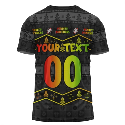 Penrith Panthers T-Shirt Christmas Glory And Timeless Team Pride Personalised Edition