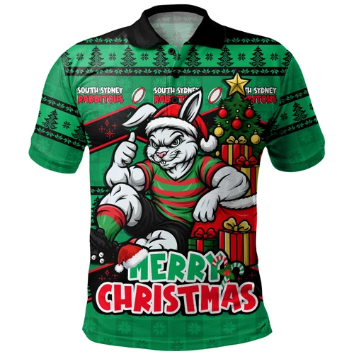 South Sydney Rabbitohs Polo Shirt Christmas Glory And Timeless Team Pride Personalised Edition
