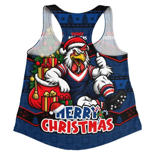 Sydney Roosters Women Racerback Tank Christmas Glory And Timeless Team Pride Personalised Edition