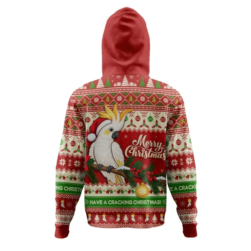 Australia Hoodie Christmas Cockatoo Merry Squawks Holiday Cheer For Aussie Mates