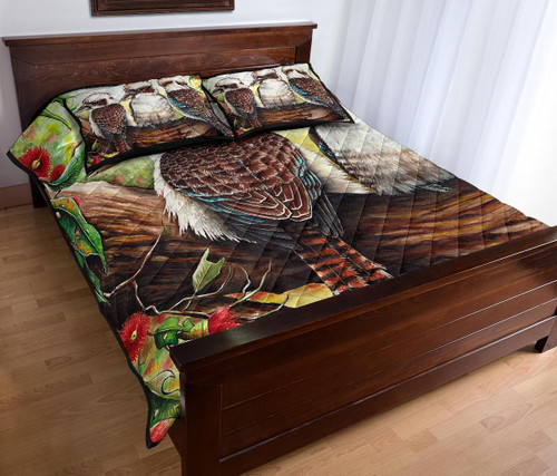 Australia Quilt Bed Set - Kookaburra with Waratah Australia Quilt Bed Set - Kookaburra with Waratah