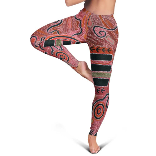 Australia Aboriginal Women's Leggings - Indigenous Footprint Landscape Australia Aboriginal Women's Leggings - Indigenous Footprint Landscape