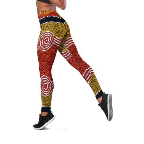 Australia Leggings - Aboriginal Dot Style