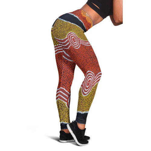 Australia Leggings - Aboriginal Dot Style