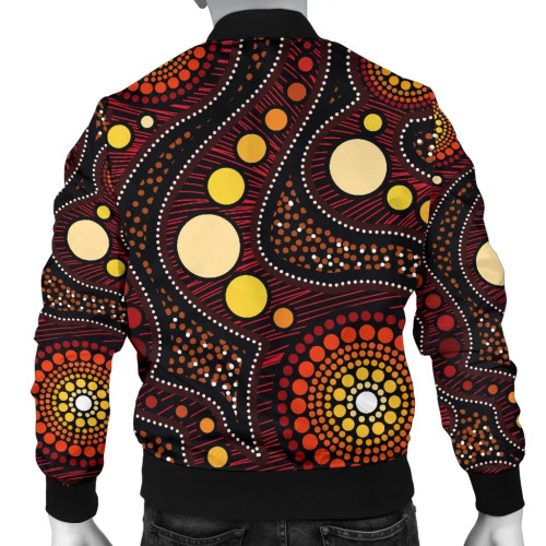 Australia Aboriginal Bomber Jacket - Aboriginal Art Ver01