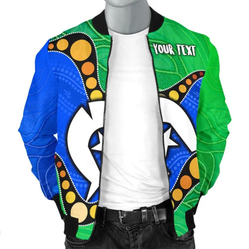 [Custom] Australia Torres Strait Islands Bomber Jacket - Flag with Aboriginal Patterns