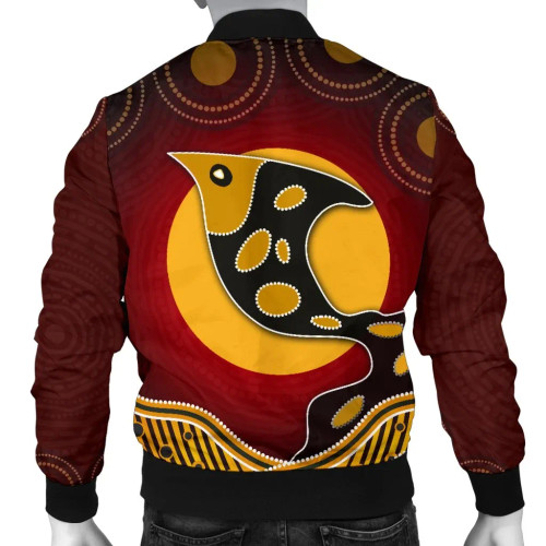 Australia Bomber Jacket - Aboriginal Dot Patterns Fish Australia Bomber Jacket - Aboriginal Dot Patterns Fish
