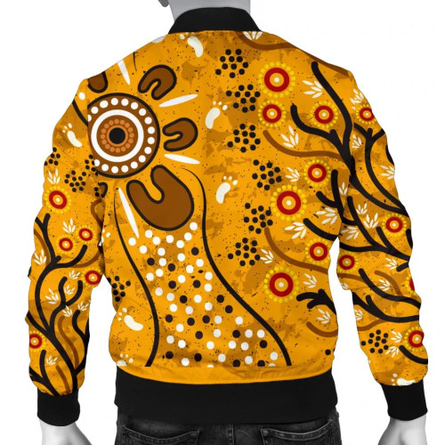 Australia Bomber Jacket - Aboriginal Art In Spring Style Australia Bomber Jacket - Aboriginal Art In Spring Style