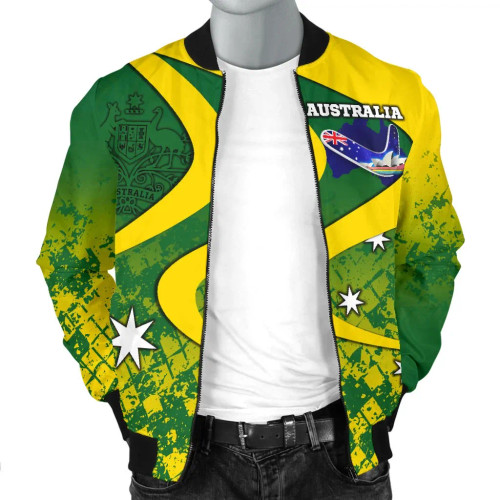 Australia Bomber Jacket - Australia National Color Jacket Australia Bomber Jacket - Australia National Color Jacket