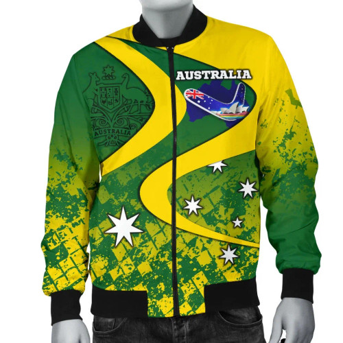 Australia Bomber Jacket - Australia National Color Jacket Australia Bomber Jacket - Australia National Color Jacket