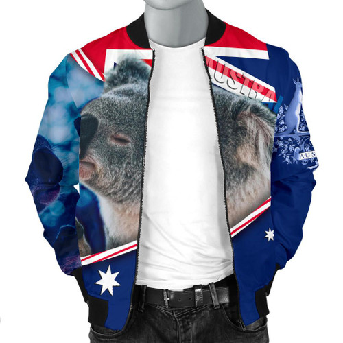 Australia Bomber Jacket - Australian Flag and Coat Of Arms Jacket Koala 3D Australia Bomber Jacket - Australian Flag and Coat Of Arms Jacket Koala 3D