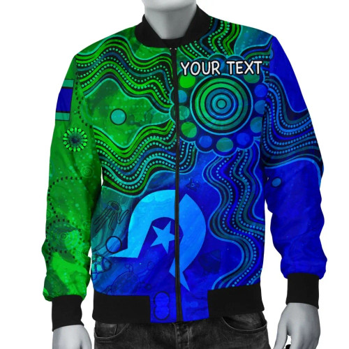 [Custom] Australia Aboriginal Bomber Jacket - Torres Strait Islands Flag