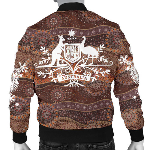 Australia Bomber Jacket - Aboriginal Patterns Jacket - Australian Coat Of Arms Australia Bomber Jacket - Aboriginal Patterns Jacket - Australian Coat Of Arms
