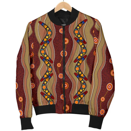 Australia Bomber Jacket - Aboriginal Jacket Boomerang Patterns