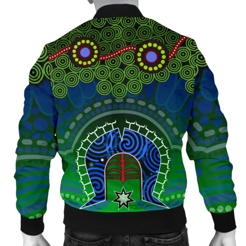 Australia Torres Strait Bomber Jacket - Dhari And Dot Patterns