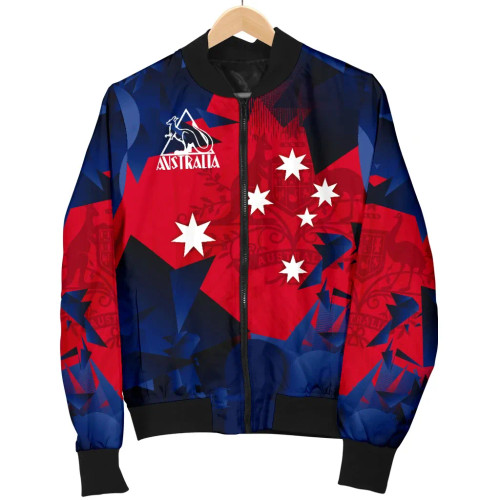 Australia Bomber Jacket - Australian Coat Of Arms Jacket Kangaroo Symbol Australia Bomber Jacket - Australian Coat Of Arms Jacket Kangaroo Symbol