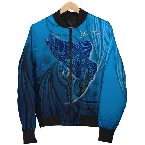 Australia Aboriginal Personalised Bomber Jacket - Fish Dreaming Paintings