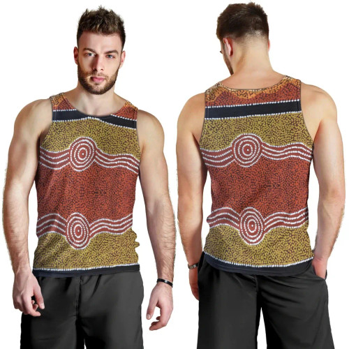 Australia Men Tank Top - Aboriginal Dot Style Australia Men Tank Top - Aboriginal Dot Style