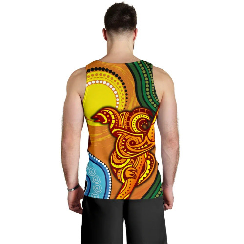 Australia Men Tank Top - Australian Aboriginal Dot Painting Koala Australia Men Tank Top - Australian Aboriginal Dot Painting Koala