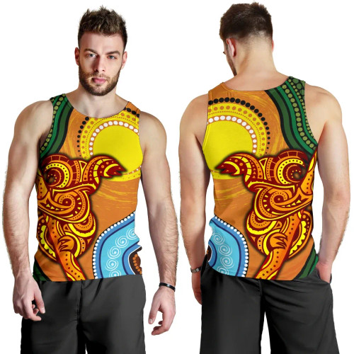 Australia Men Tank Top - Australian Aboriginal Dot Painting Koala Australia Men Tank Top - Australian Aboriginal Dot Painting Koala