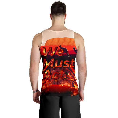 Australia Men Tank Top - Koala Bushfire Tank Pray For Australia Australia Men Tank Top - Koala Bushfire Tank Pray For Australia