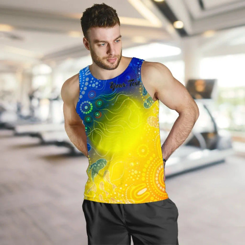 [Custom] Australia Aboriginal Men Tank Top - Indigenous Fishing