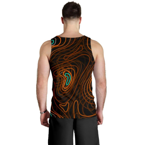 Australia Men Tank Top - Australia Map Aboriginal Animals Men Tank Australia Men Tank Top - Australia Map Aboriginal Animals Men Tank
